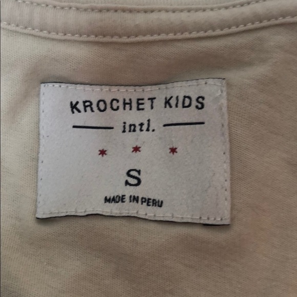 Krochet Kids Beige Knit Pocket Short Sleeve Top - Picture 4 of 7